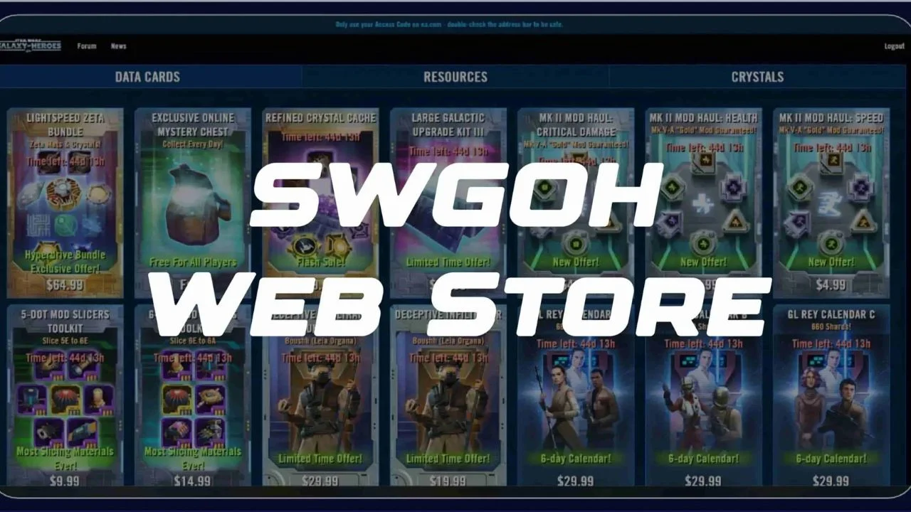 Unlocking the Galaxy: Exploring the SWGOH Webstore
